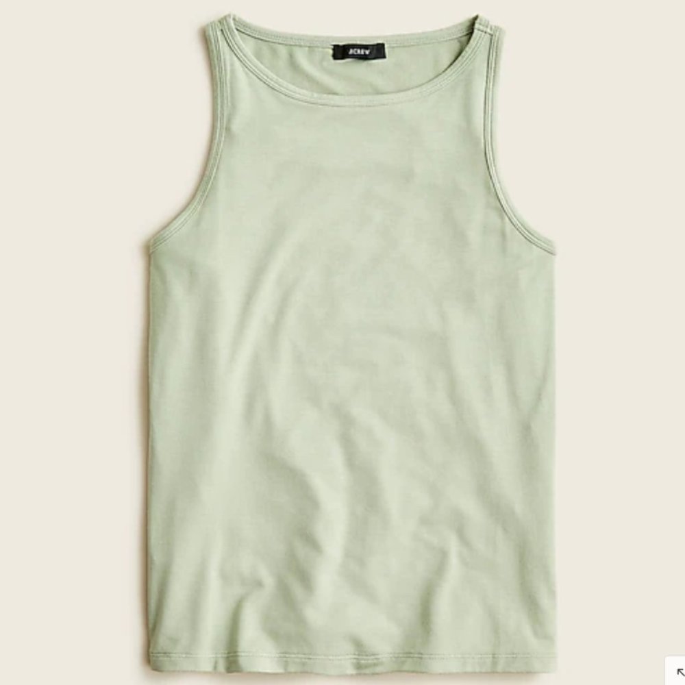 JCREW Women's FormKnit Suiting Shell Tank, Faded Pistachio Green, Size M, NWT!